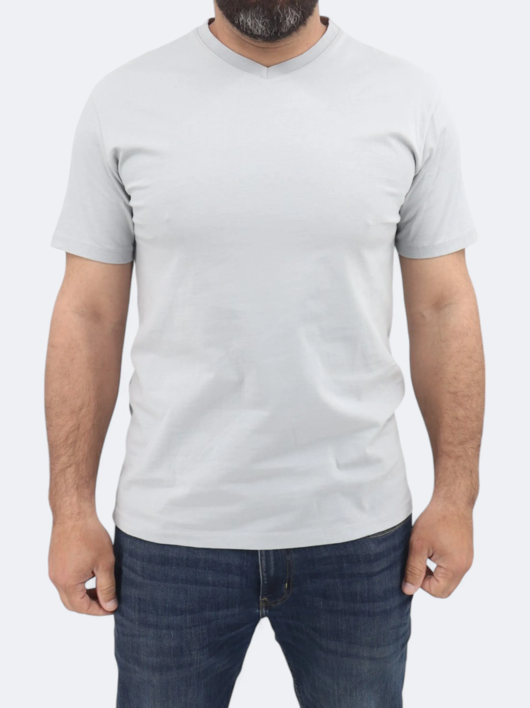 Herren Basic T-Shirt, Grau