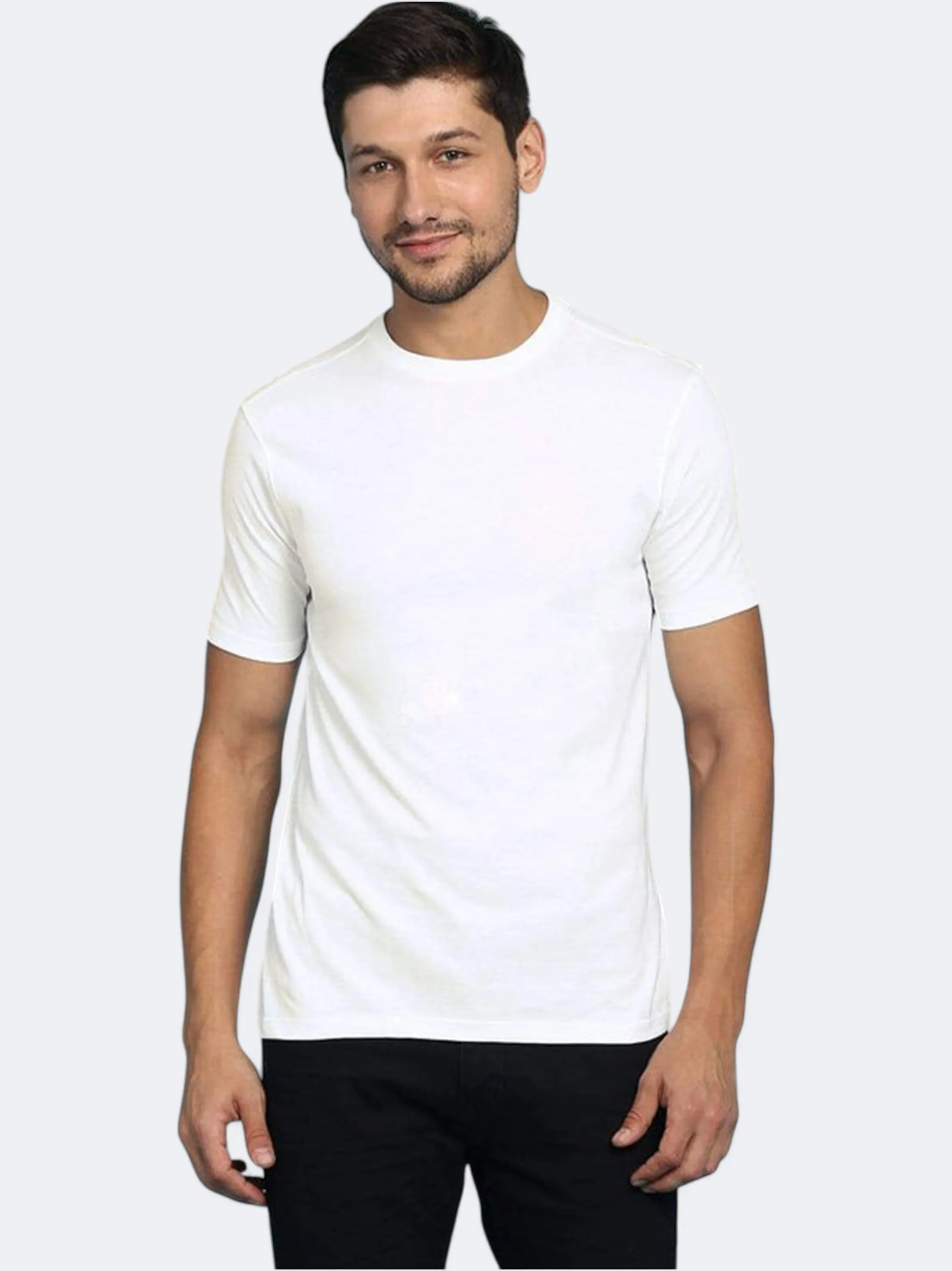 Herren Basic T-Shirt, Weiß