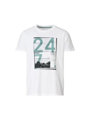 Herren T-Shirt mit Aufdruck, Weiß