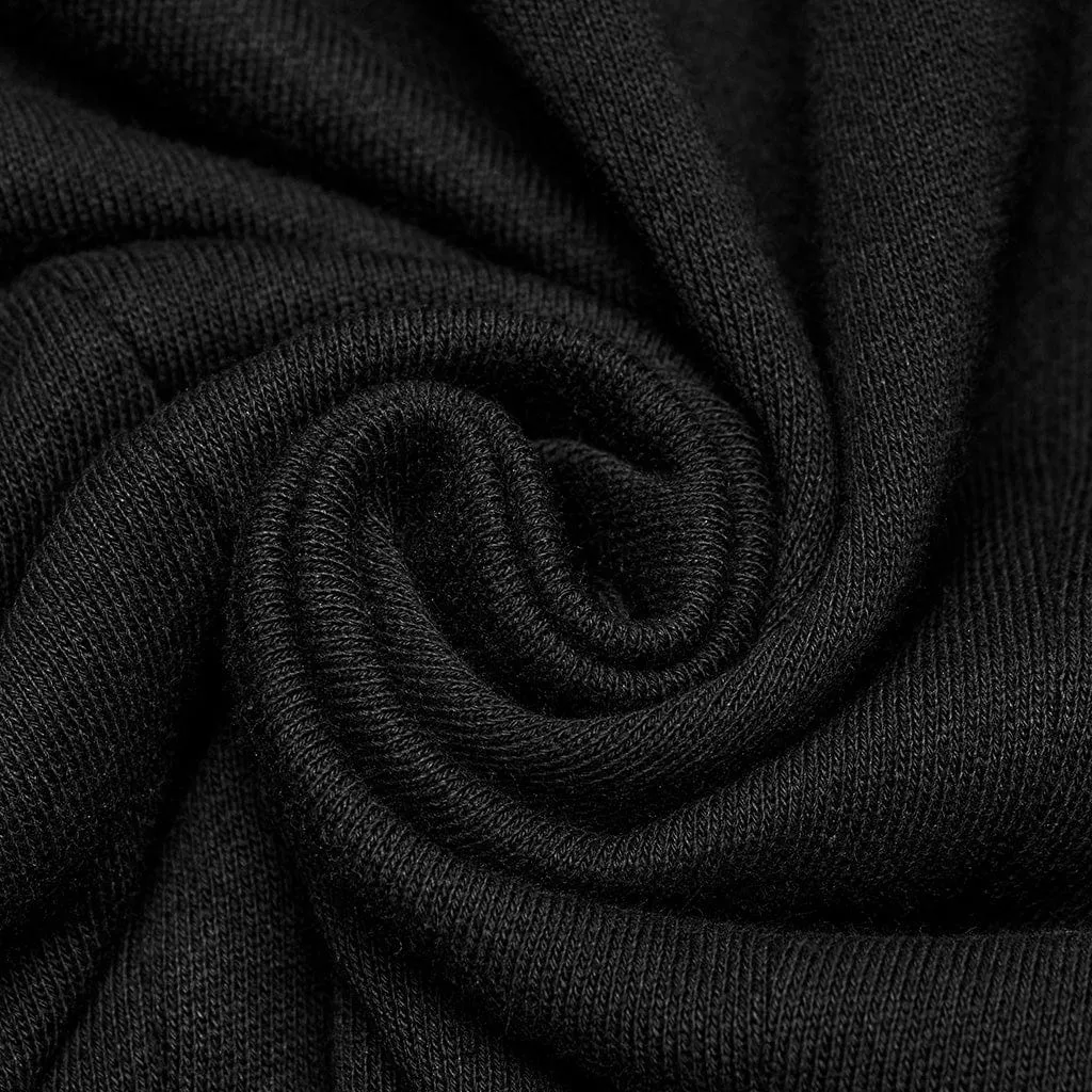 Herren Punk Mesh-Splice Kunstleder Weste mit Kapuze
