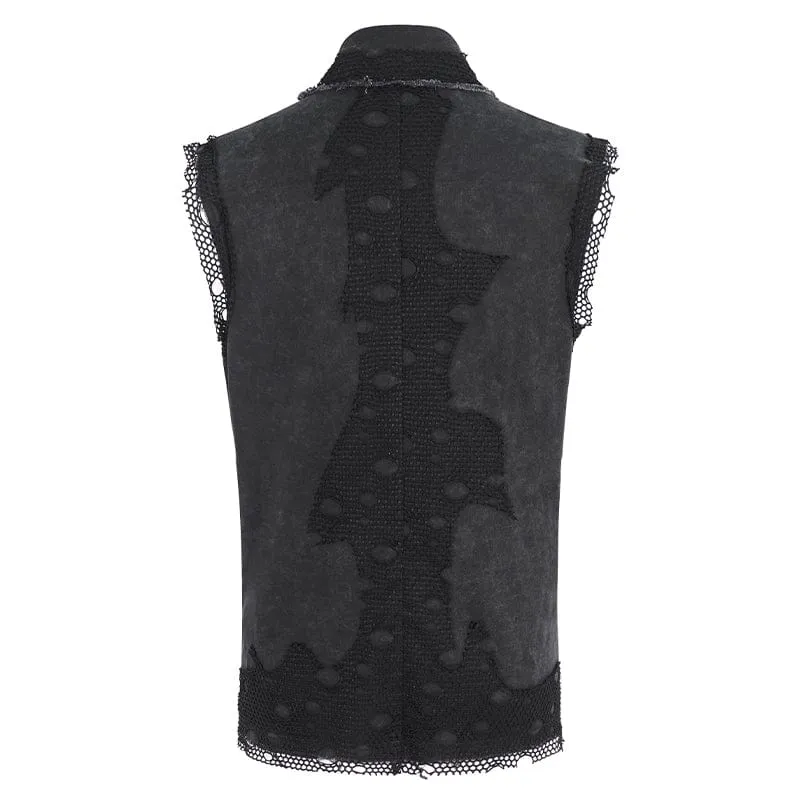 Herren Punk Multi-Kette Vintage Weste