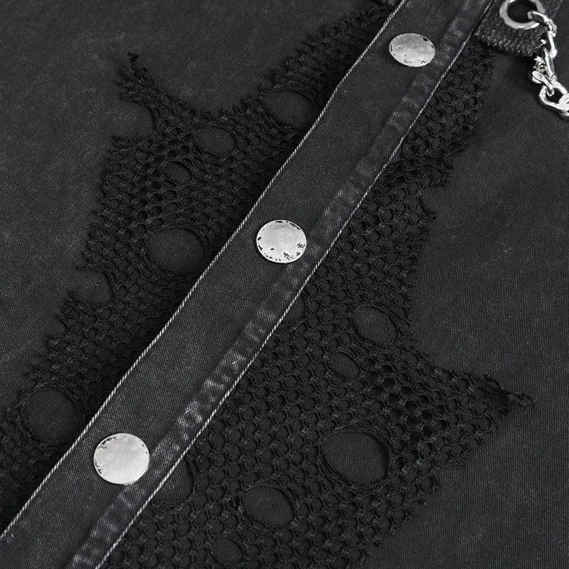 Herren Punk Multi-Kette Vintage Weste