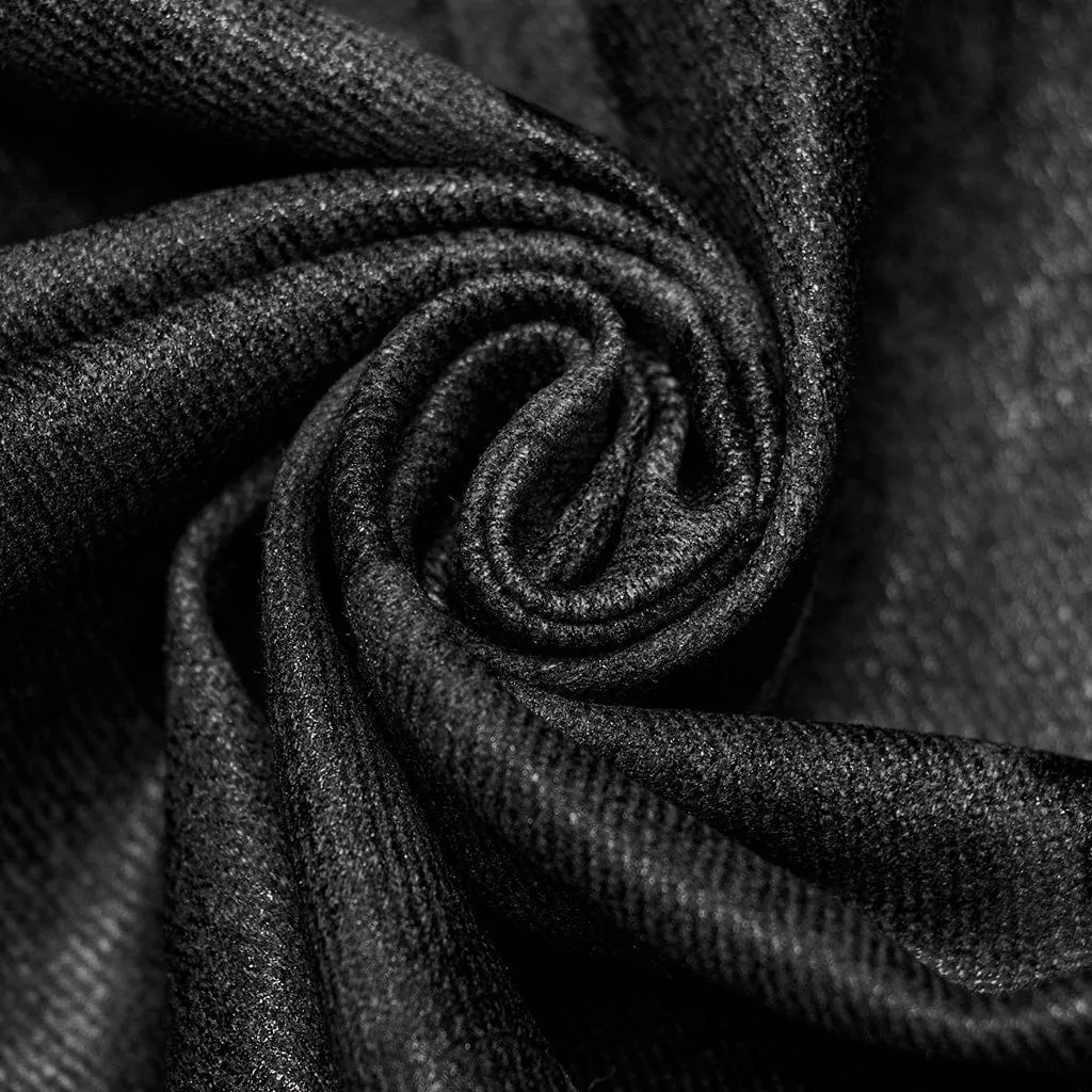 Herren Punk Rock Stehkragen Mesh-Splice Weste in Schwarz-Grau