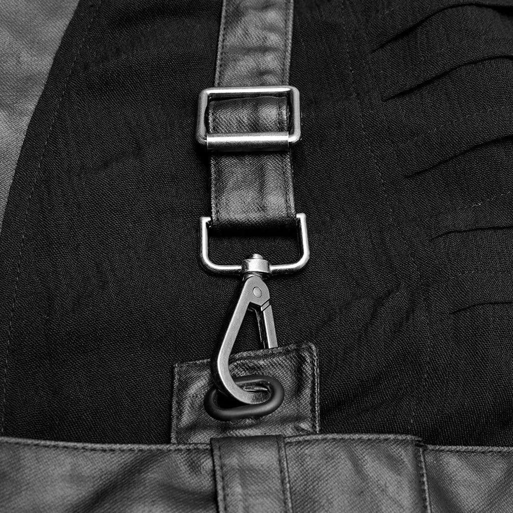 Herren Punk Ärmellose Japanische Krieger Lange Mäntel