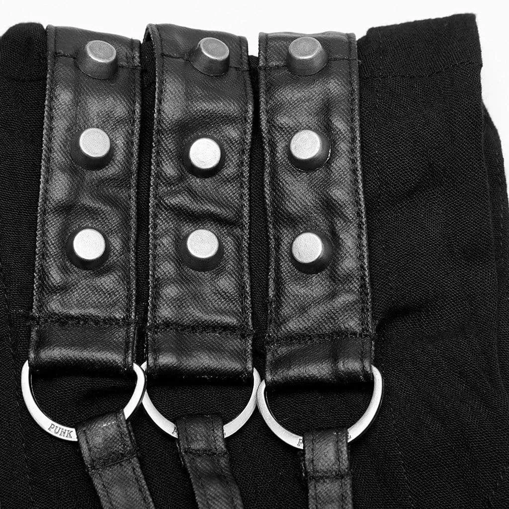 Herren Punk Ärmellose Japanische Krieger Lange Mäntel