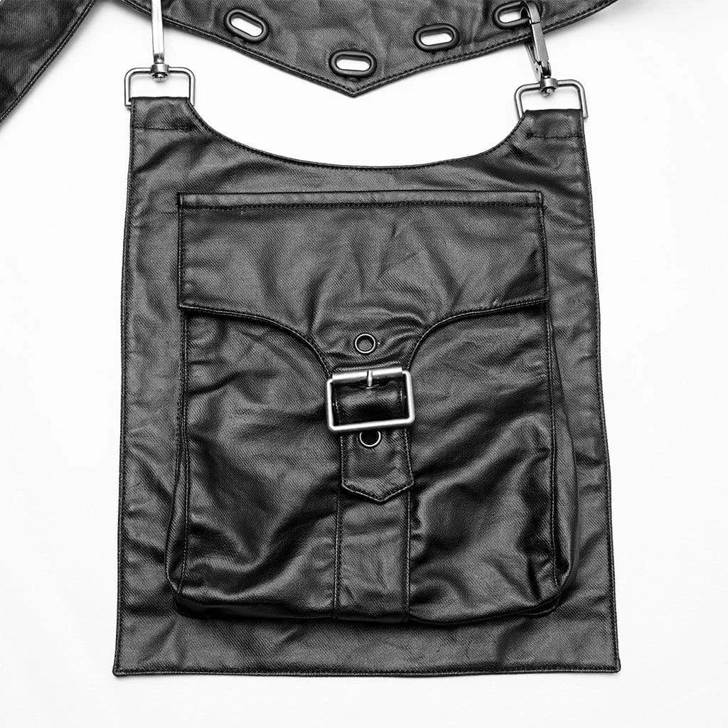 Herren Punk Ärmellose Japanische Krieger Lange Mäntel