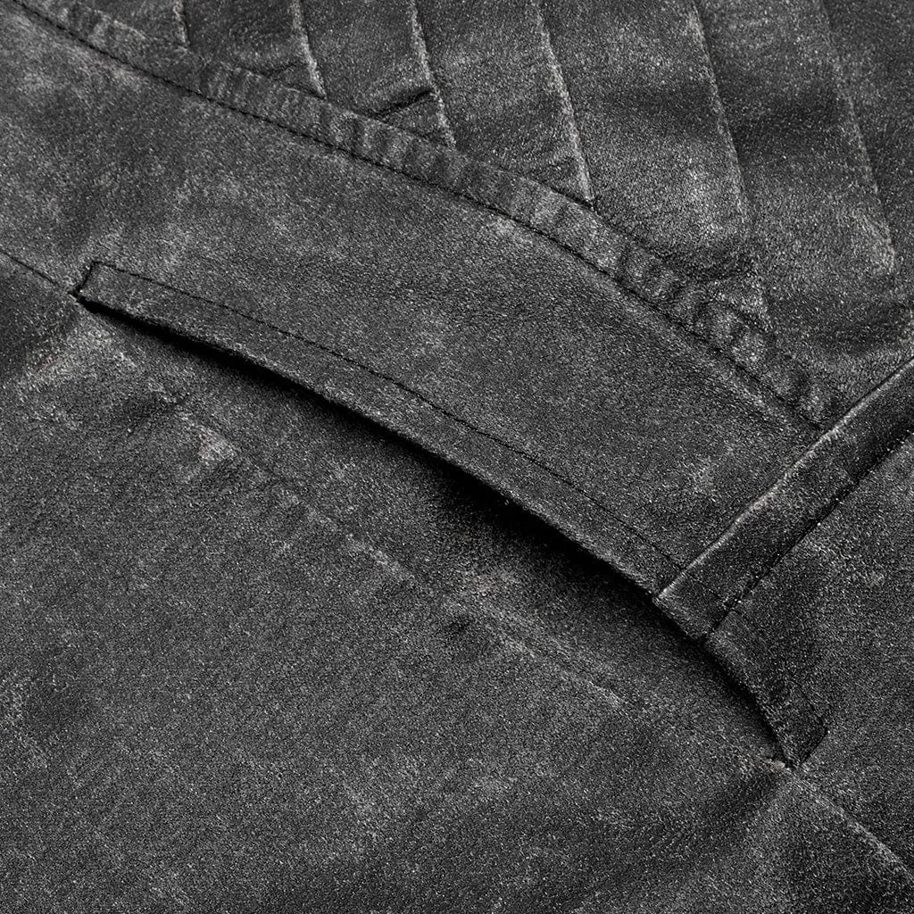 Herren Punk Stehkragen Schnörkel Vintage Weste