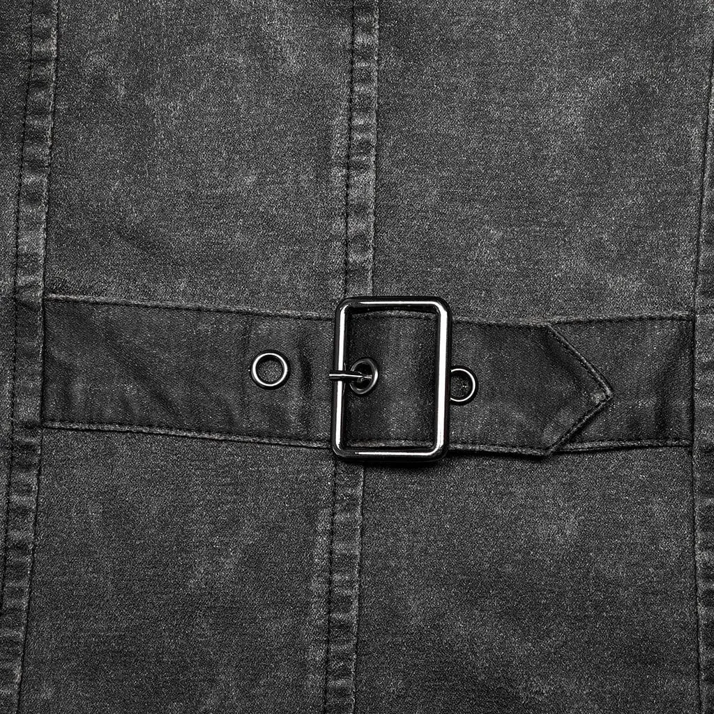 Herren Punk Stehkragen Schnörkel Vintage Weste