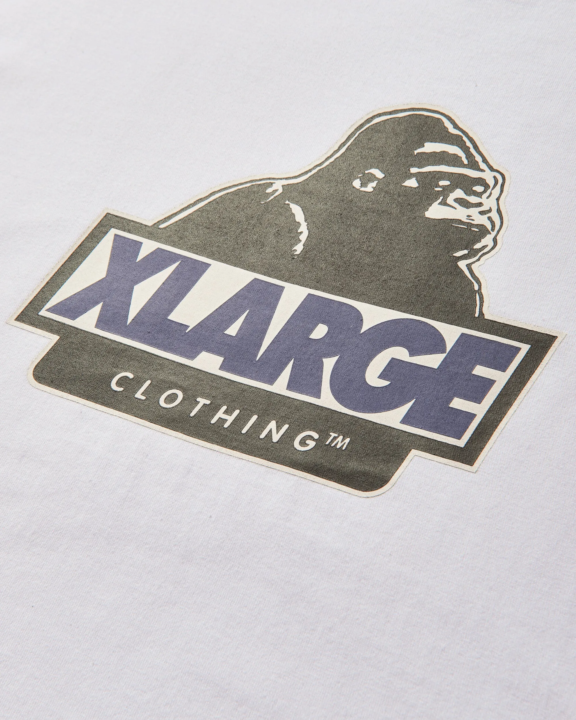 Herren OG Schräg-Schnitt T-Shirt Weiß
