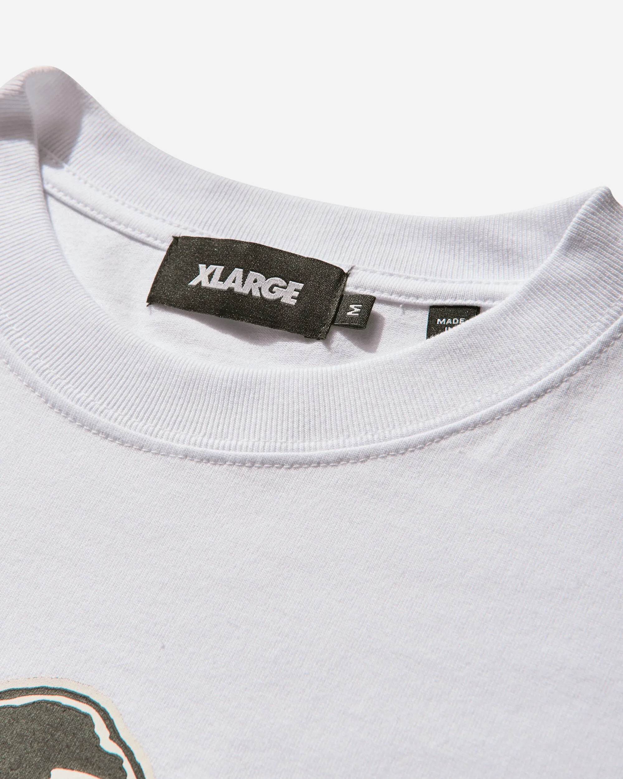 Herren OG Schräg-Schnitt T-Shirt Weiß