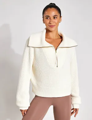 Mentone Halbzip-Pullover - Silberreiher