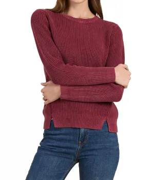 Mineral Wash Shaker Pullover in Cayenne
