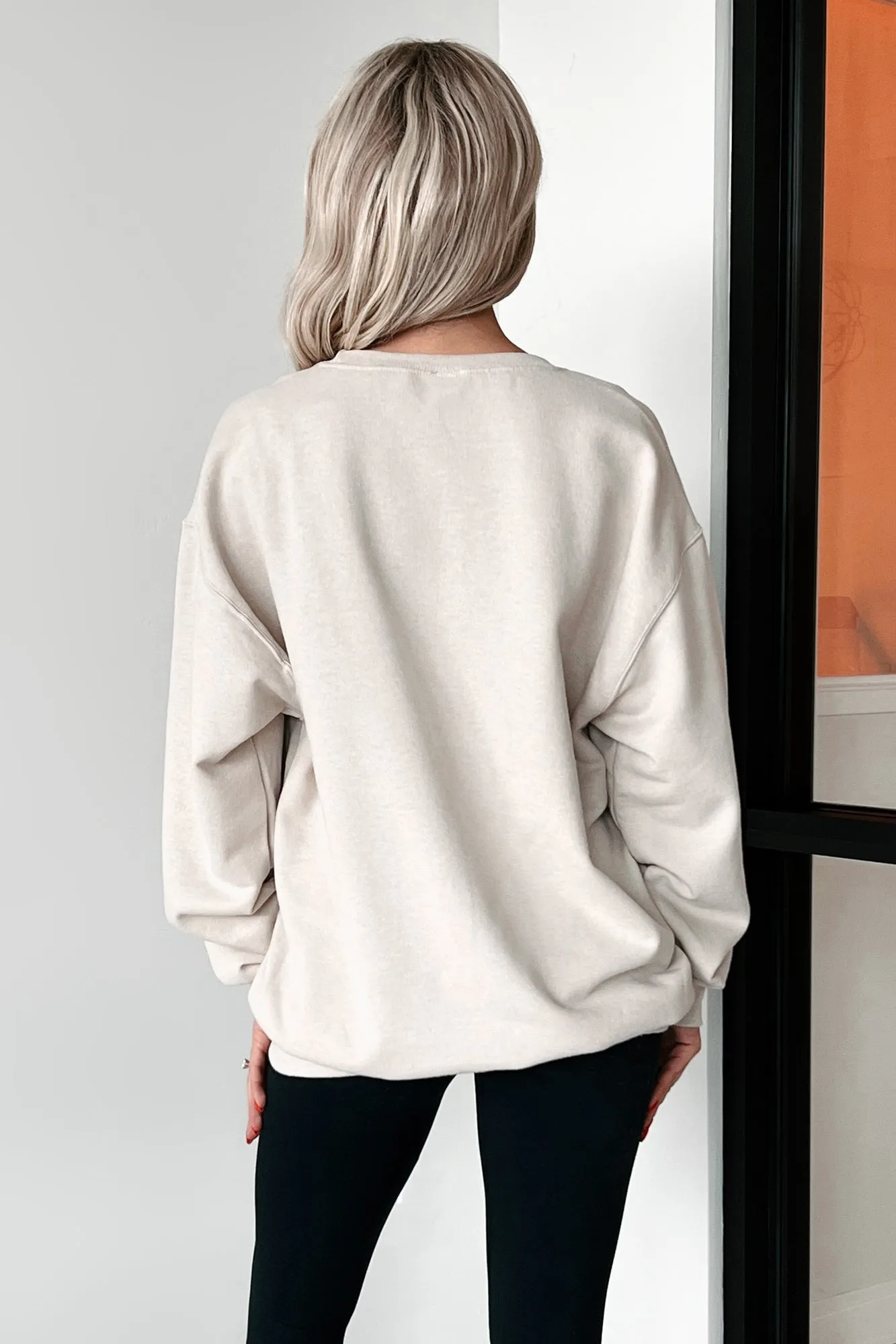More Espresso Übergroßes Grafik-Sweatshirt (Haferflocken)