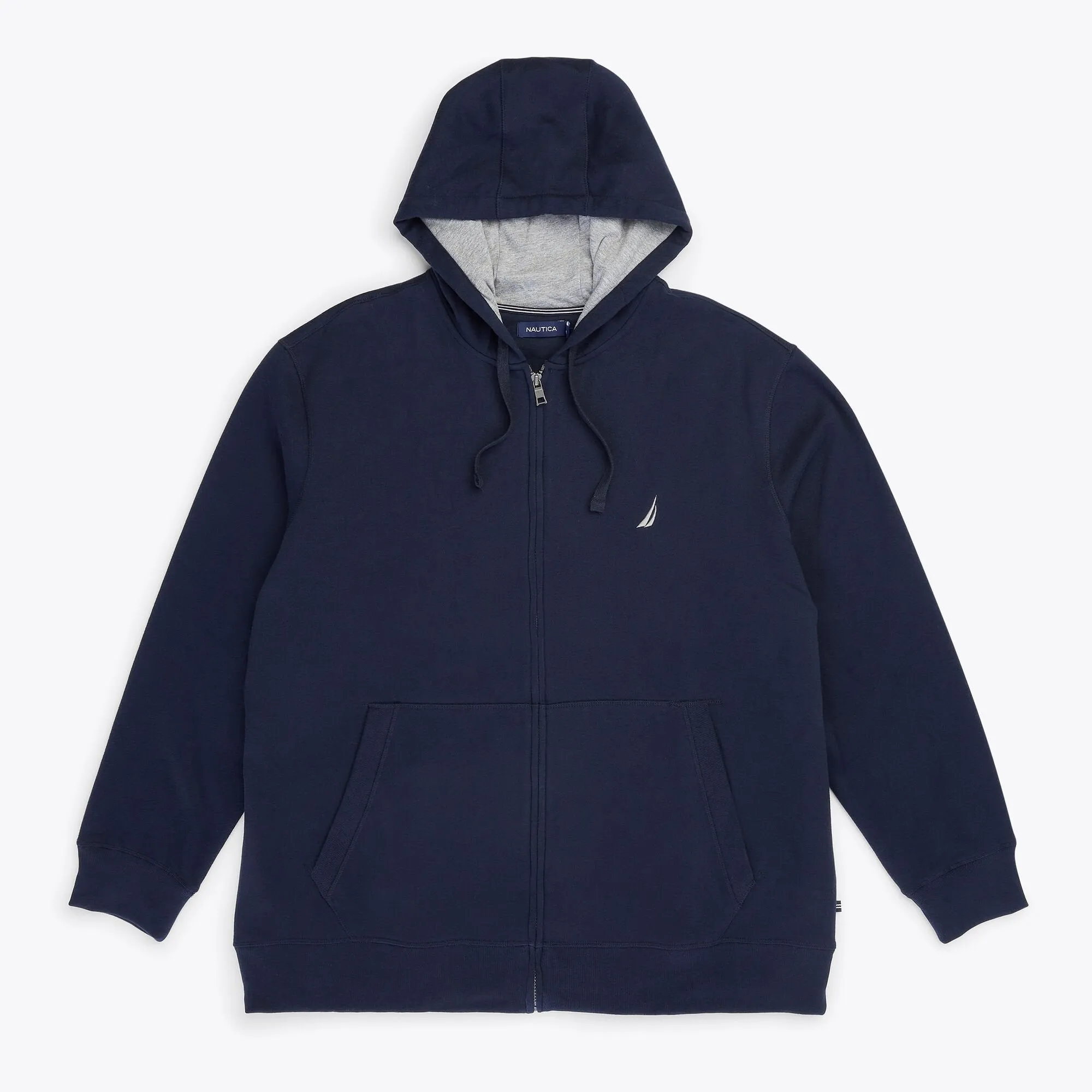 Nautica Herren Fleece Full-Zip Kapuzenpullover in Navy für große und große Größen