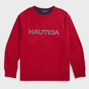 Nautica Herren Logo-Sweatshirt in Übergrößen Nautica Rot Nautica