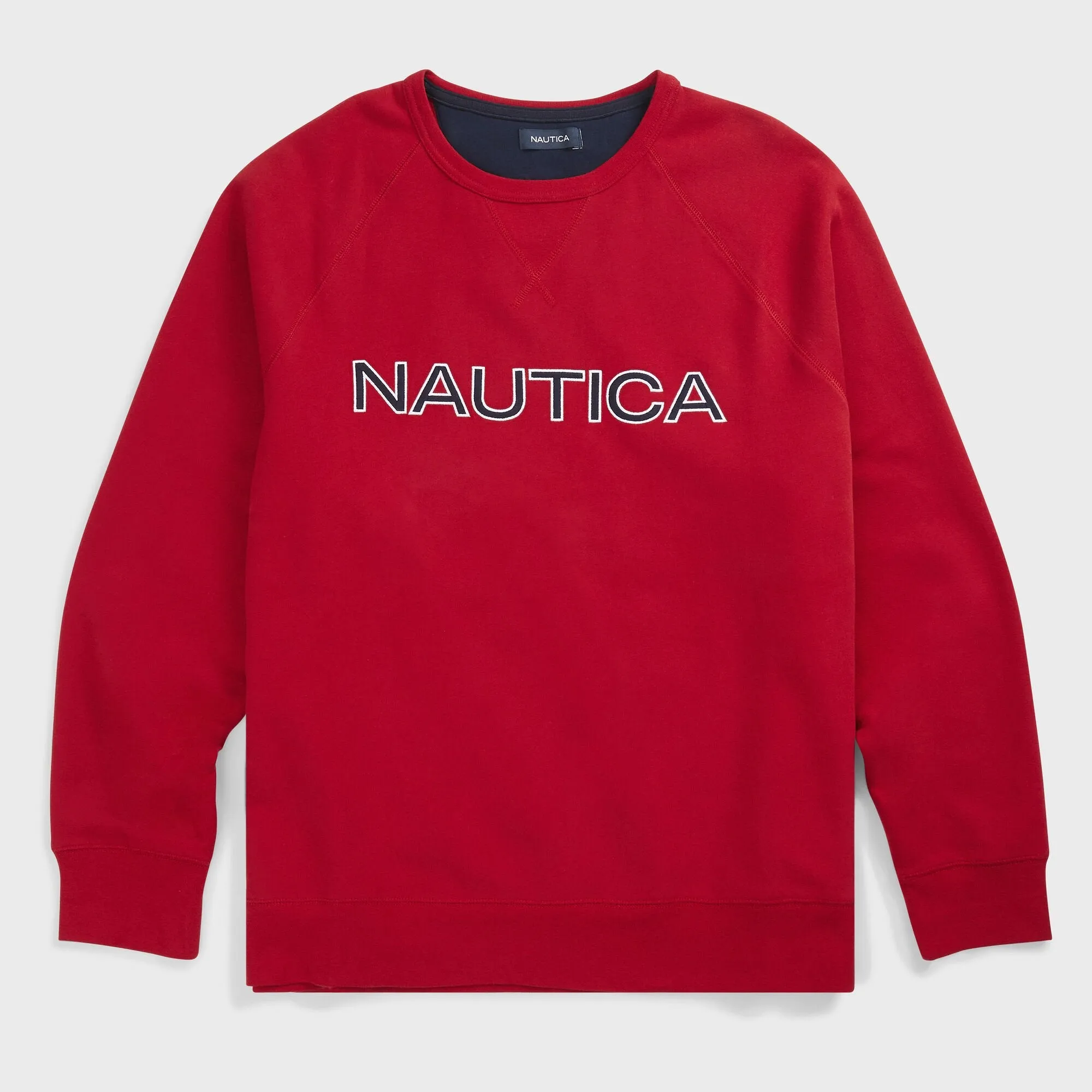 Nautica Herren Logo-Sweatshirt in Übergrößen Nautica Rot Nautica