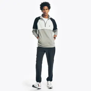 Nautica Herren Big & Tall Navtech Halbzip-Pullover Steingrau Meliert Nautica