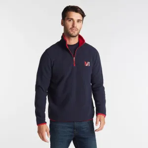 Nautica Herren Big & Tall Viertelzip Nautex Fleece Pullover Marineblau Nautica