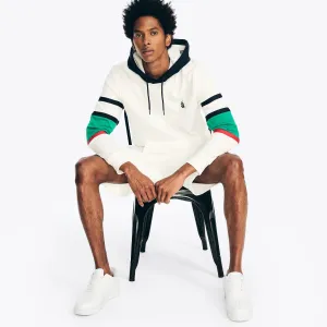Nautica Herren Colorblock Logo Fleece Kapuzenpullover Segelweiß Nautica