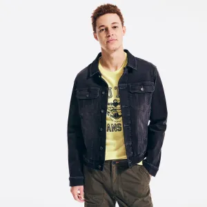 Nautica Herren Nautica Jeans Co. Nachhaltig hergestellte Denim-Jacke White Water Wash Nautica