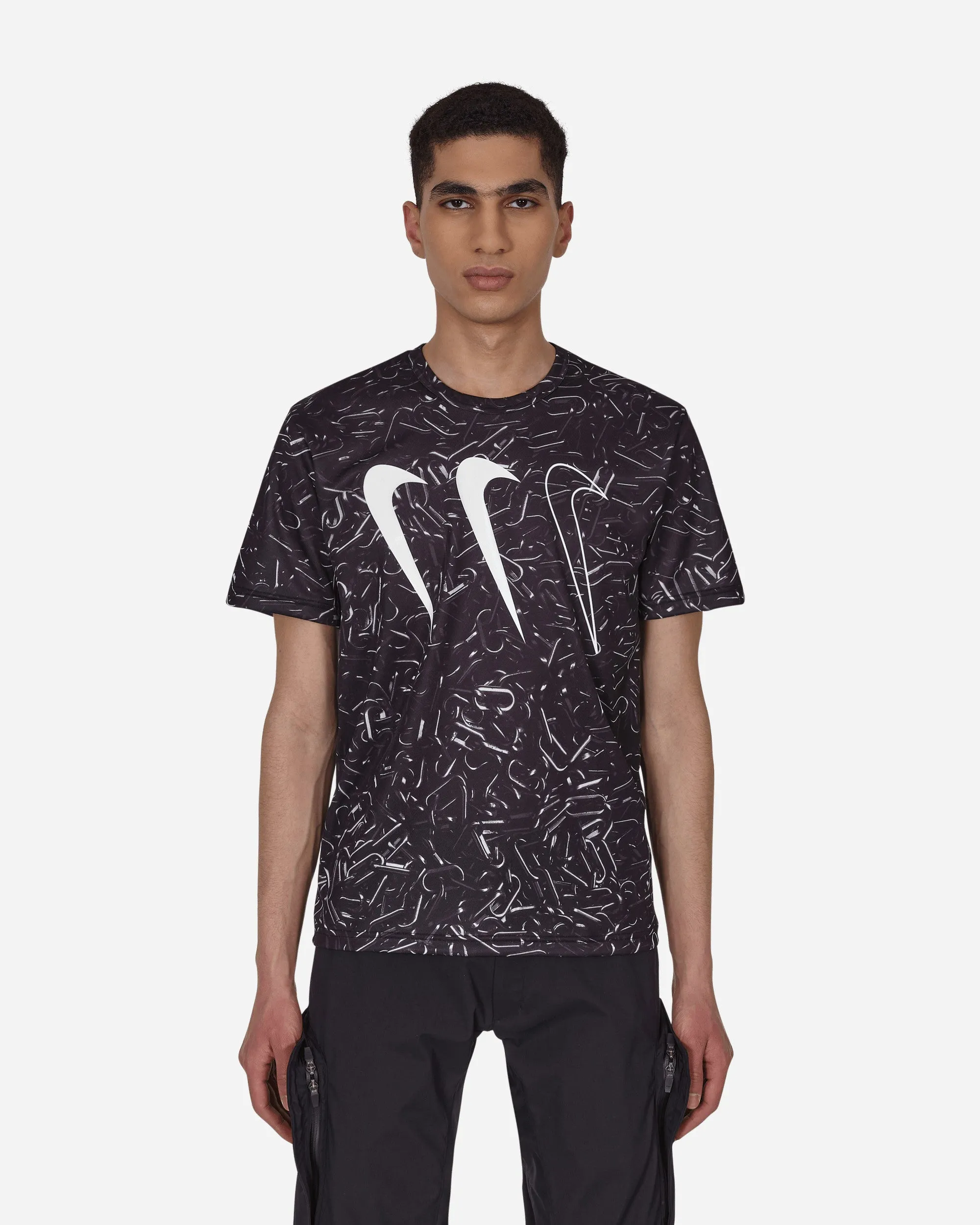 Nike Horizontaler Dreifach-Haken T-Shirt Schwarz