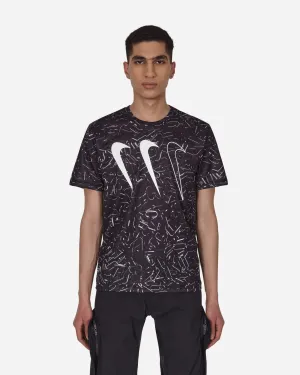 Nike Horizontaler Dreifach-Haken T-Shirt Schwarz
