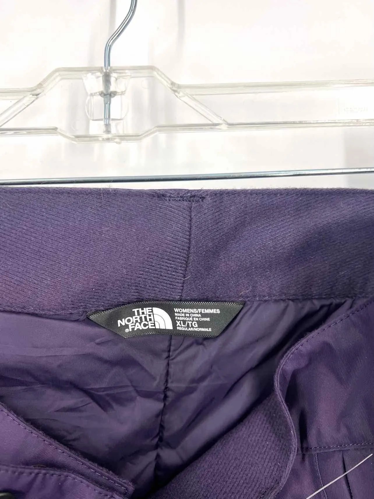 North Face Skihose in Größe XL, einfarbig Aubergine