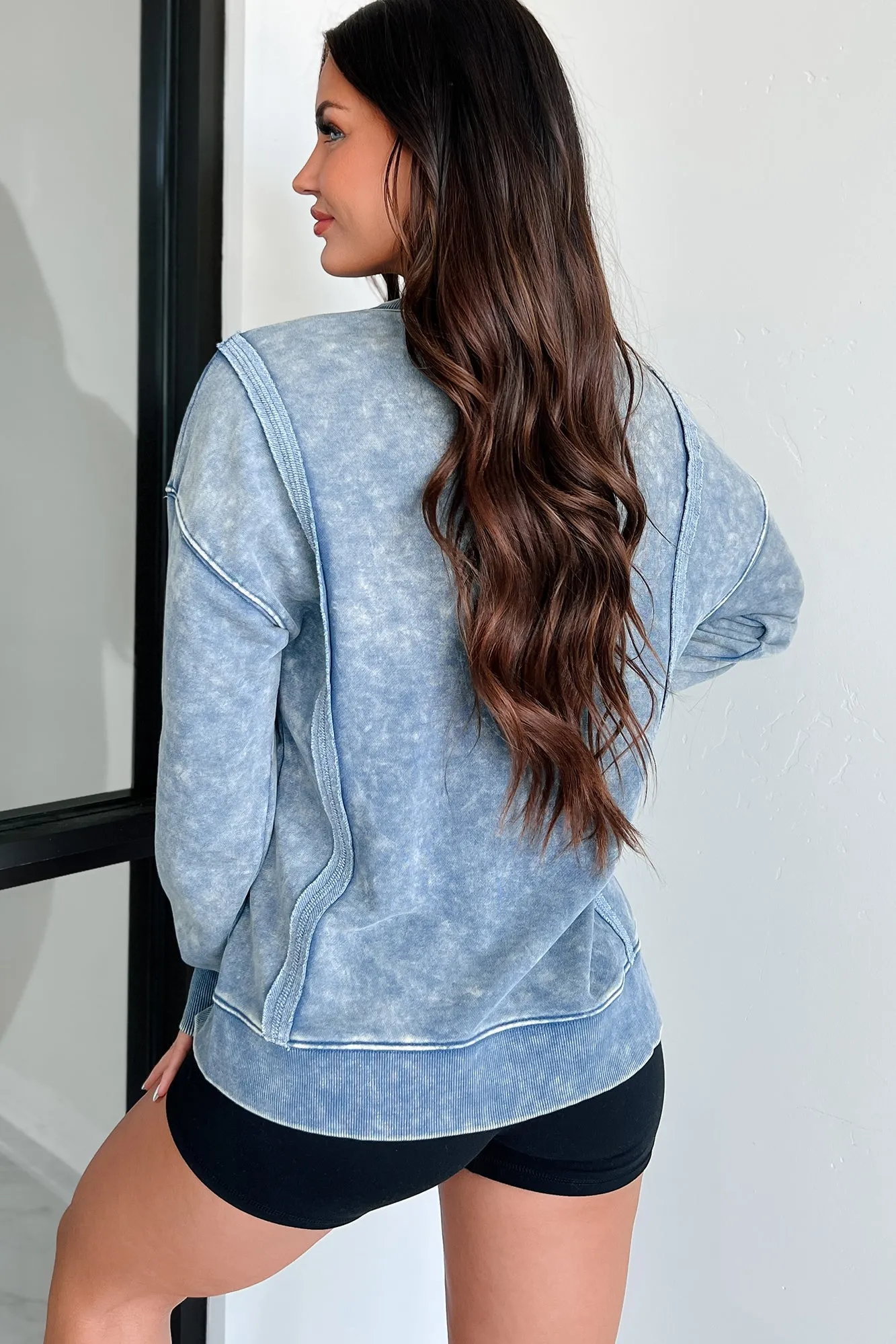 Nyx Mineral Wash Sweatshirt (Denim)