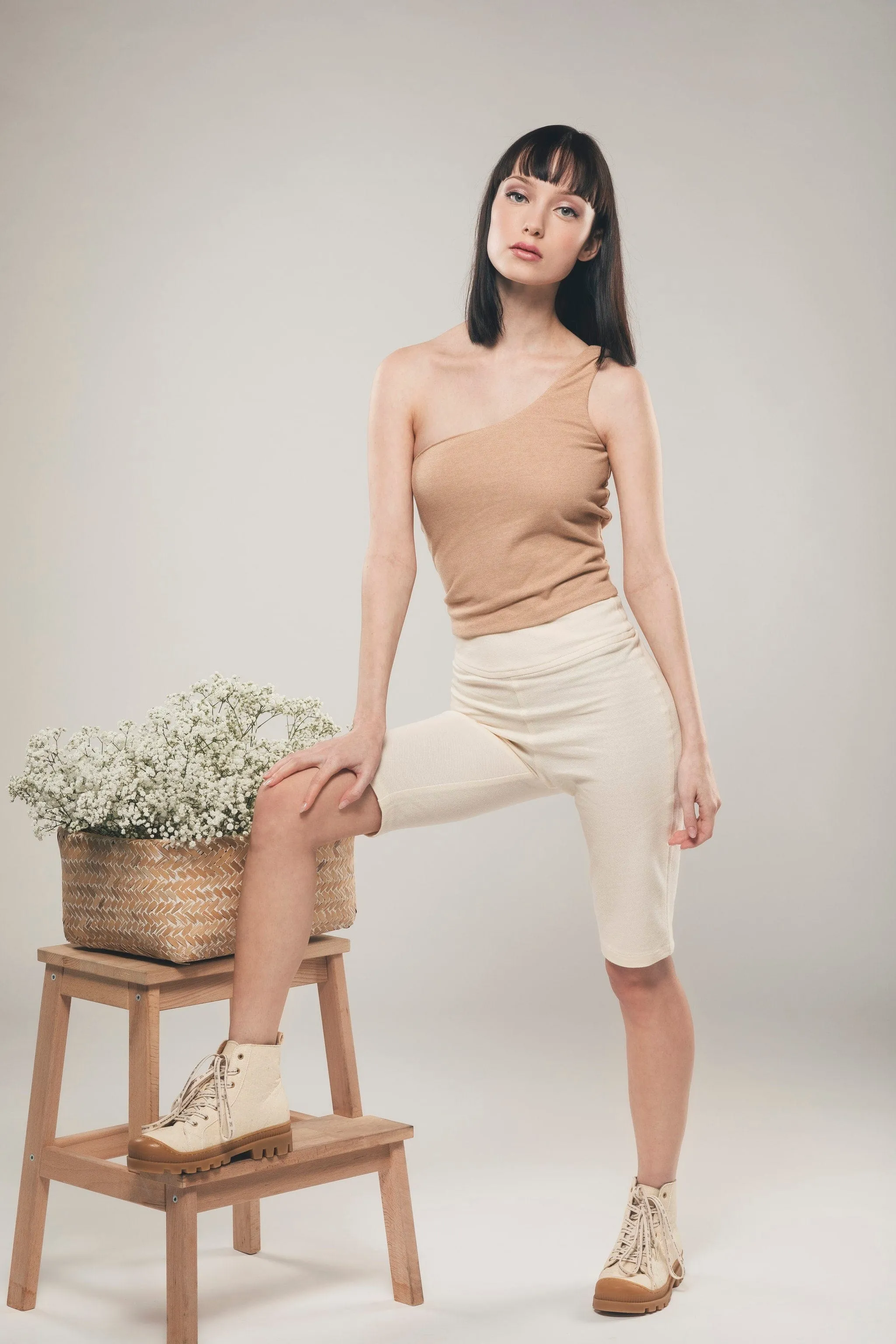 Bio-Baumwoll-Radlerhose | Ecru