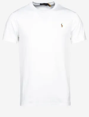 Pima Kurzarm T-Shirt Weiß