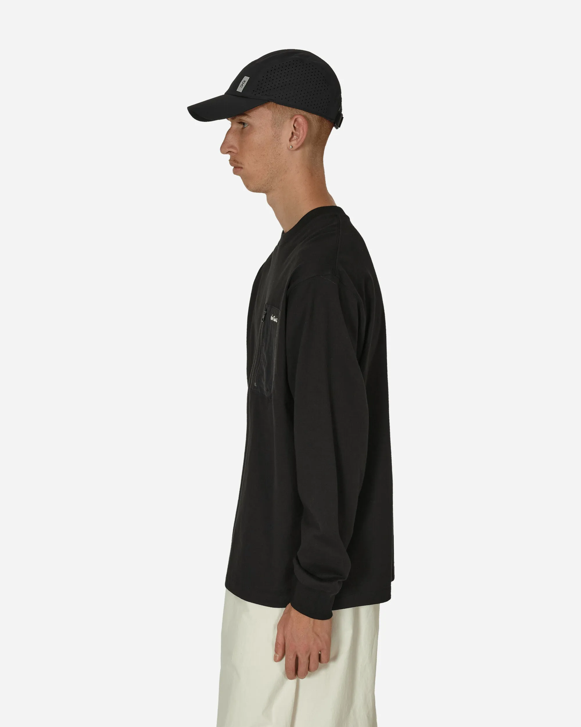 Tasche Langarm T-Shirt Schwarz