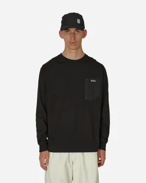 Tasche Langarm T-Shirt Schwarz