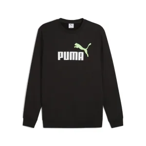 PUMA HERREN ESSENTIALS 2-FARBEN LOGO FLEECE SCHWARZER PULLOVER