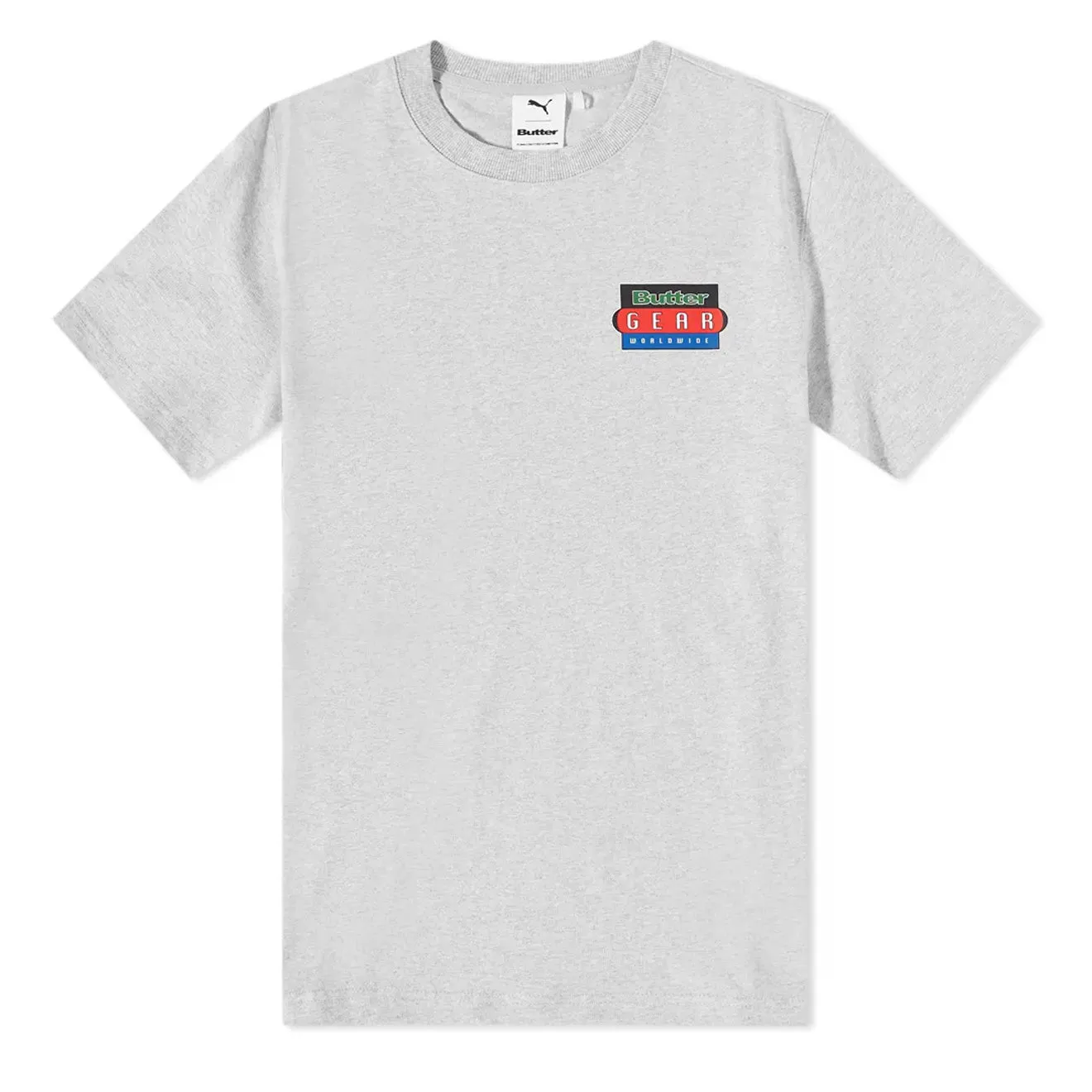 Puma x Butter Goods Damen Grafik T-Shirt Hellgrau Meliert