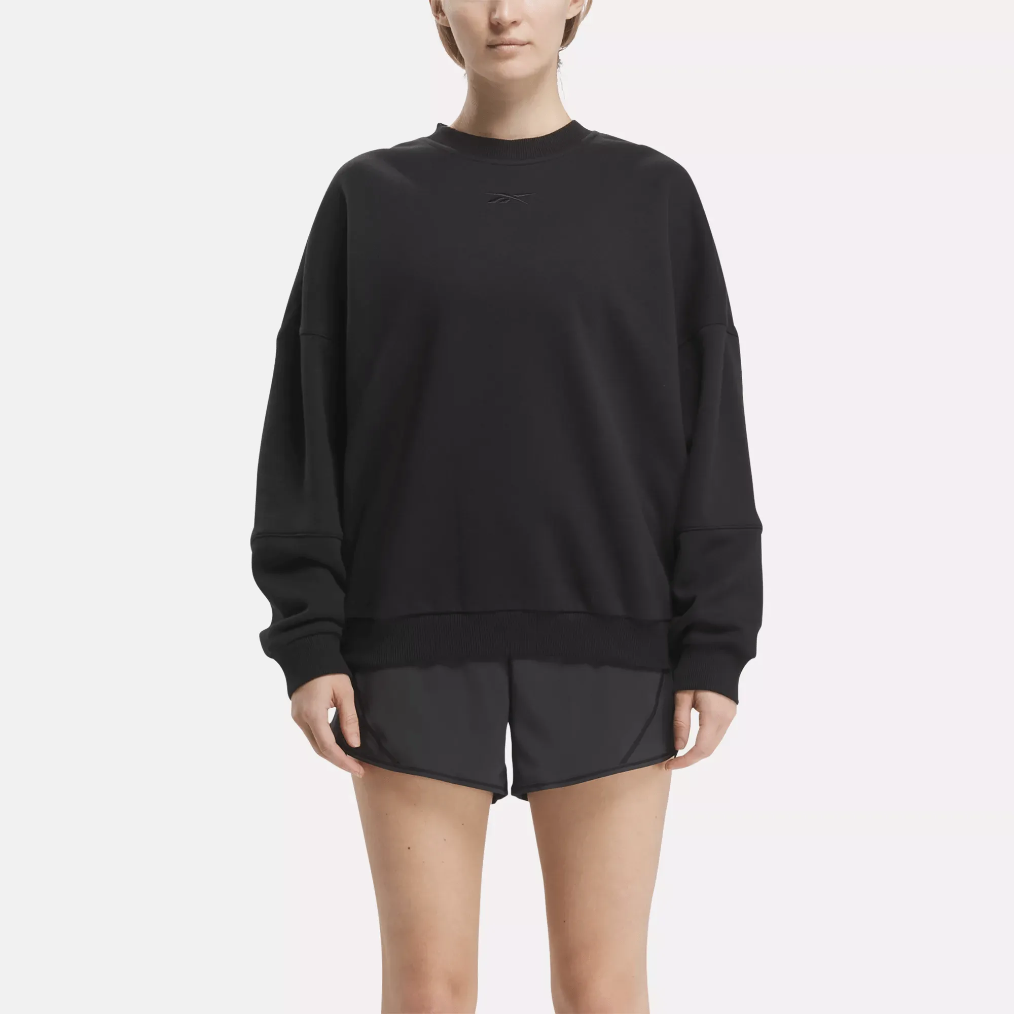 Reebok Bekleidung Damen Lux Übergroßes Crew-Shirt