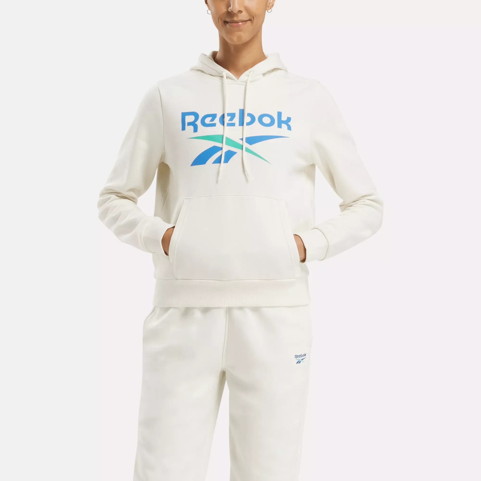 Reebok Bekleidung Damen Reebok Identity Fleece Kapuzenpullover mit großem Logo
