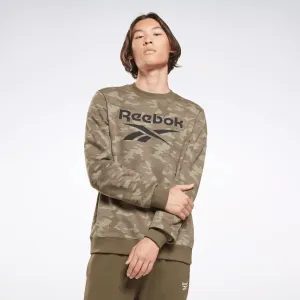 Reebok Herren Identity Camo Big Logo Crew Sweatshirt Grün Reebok