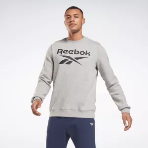 Reebok Herren Identity Fleece Crew Sweatshirt Grau Reebok