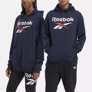 Reebok Herren Identity Fleece Pullover mit gestapeltem Logo Blau Reebok