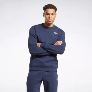 Reebok Herren Identity Fleece Vector Crew Sweatshirt Blau Reebok