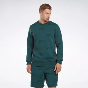 Reebok Herren Identity Vector Fleece Crew Sweatshirt Grün Reebok