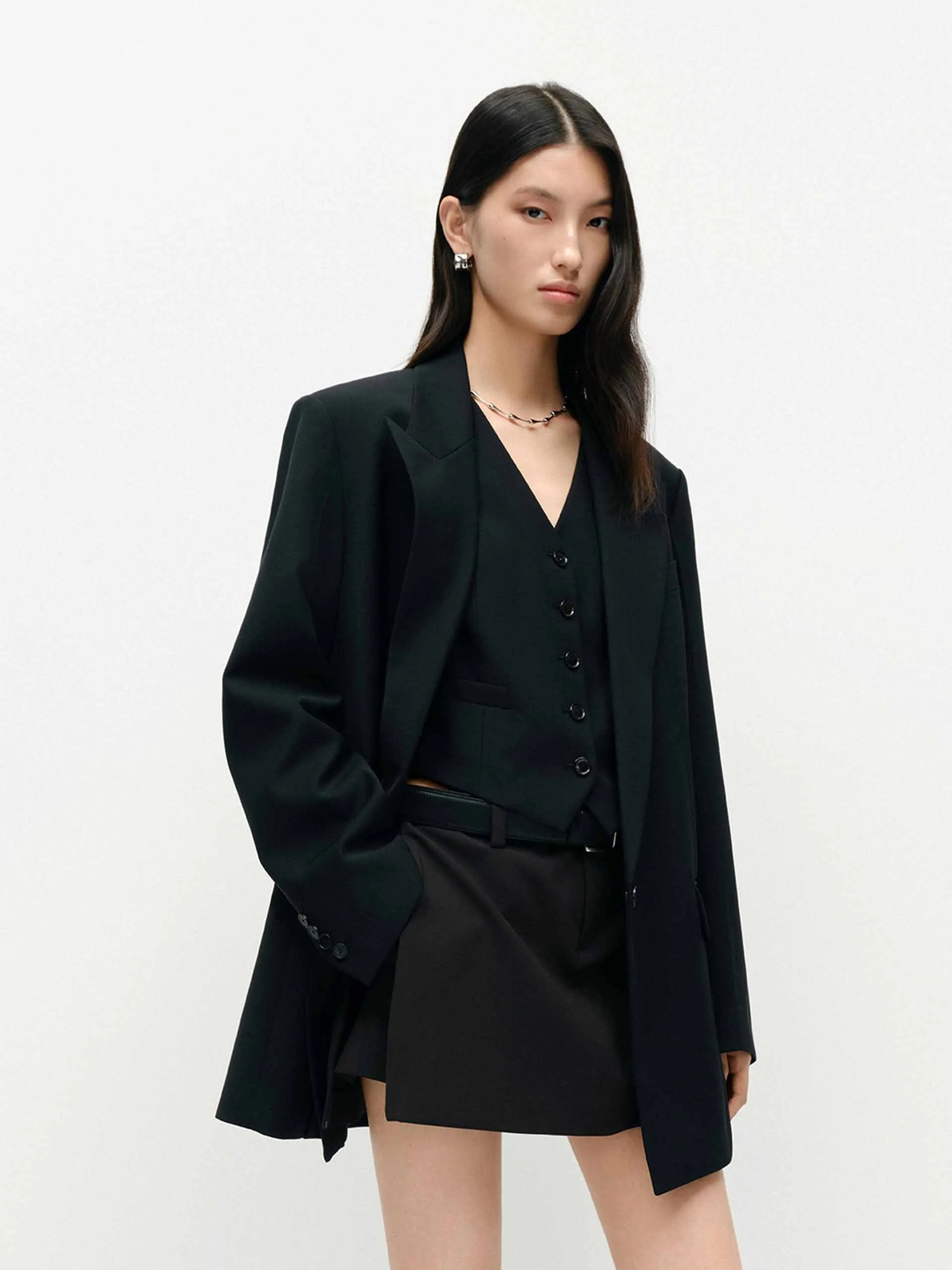 Lockerer Strukturierter Blazer