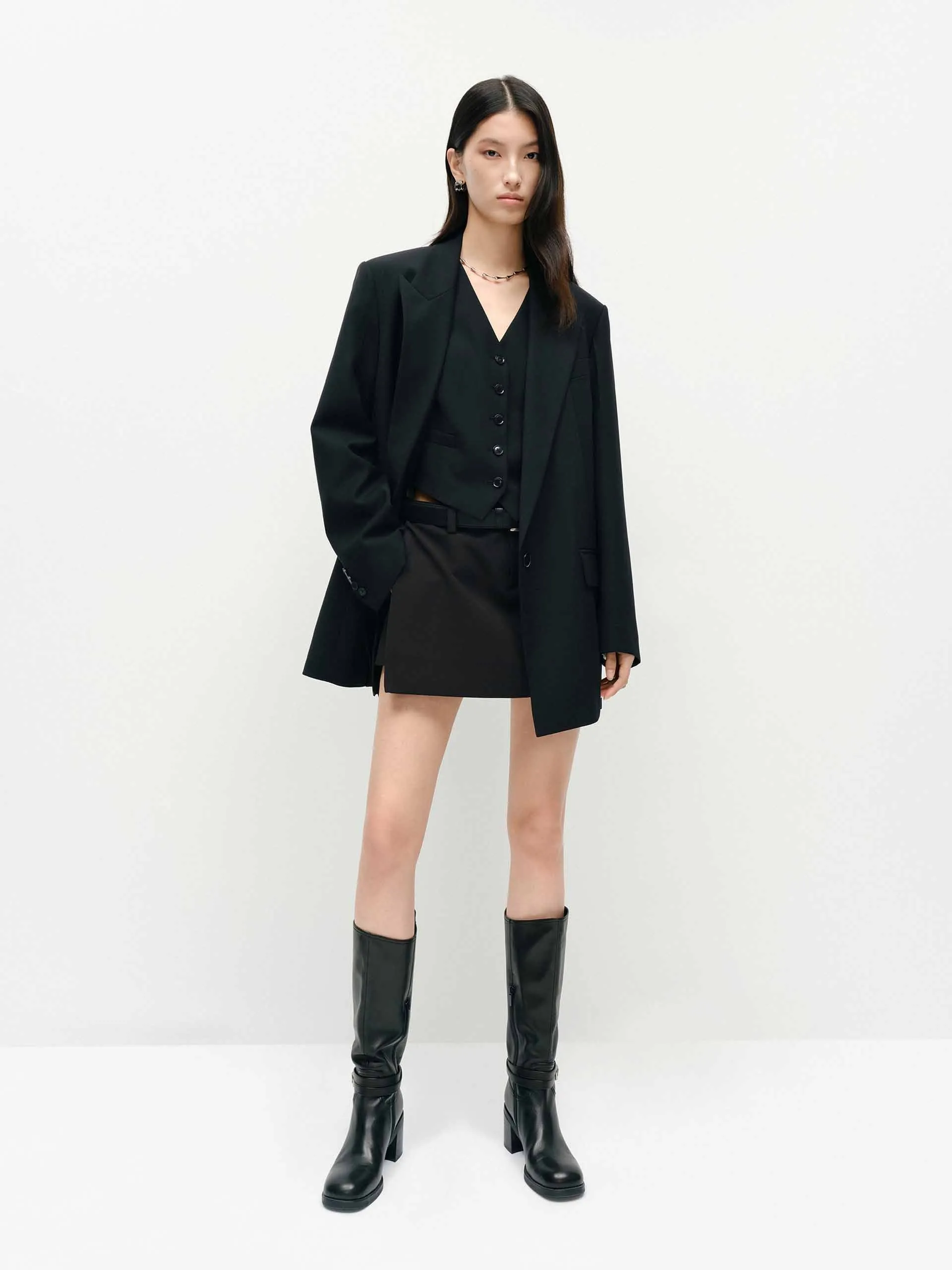 Lockerer Strukturierter Blazer