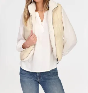 Reversibler Pelzweste In Off White