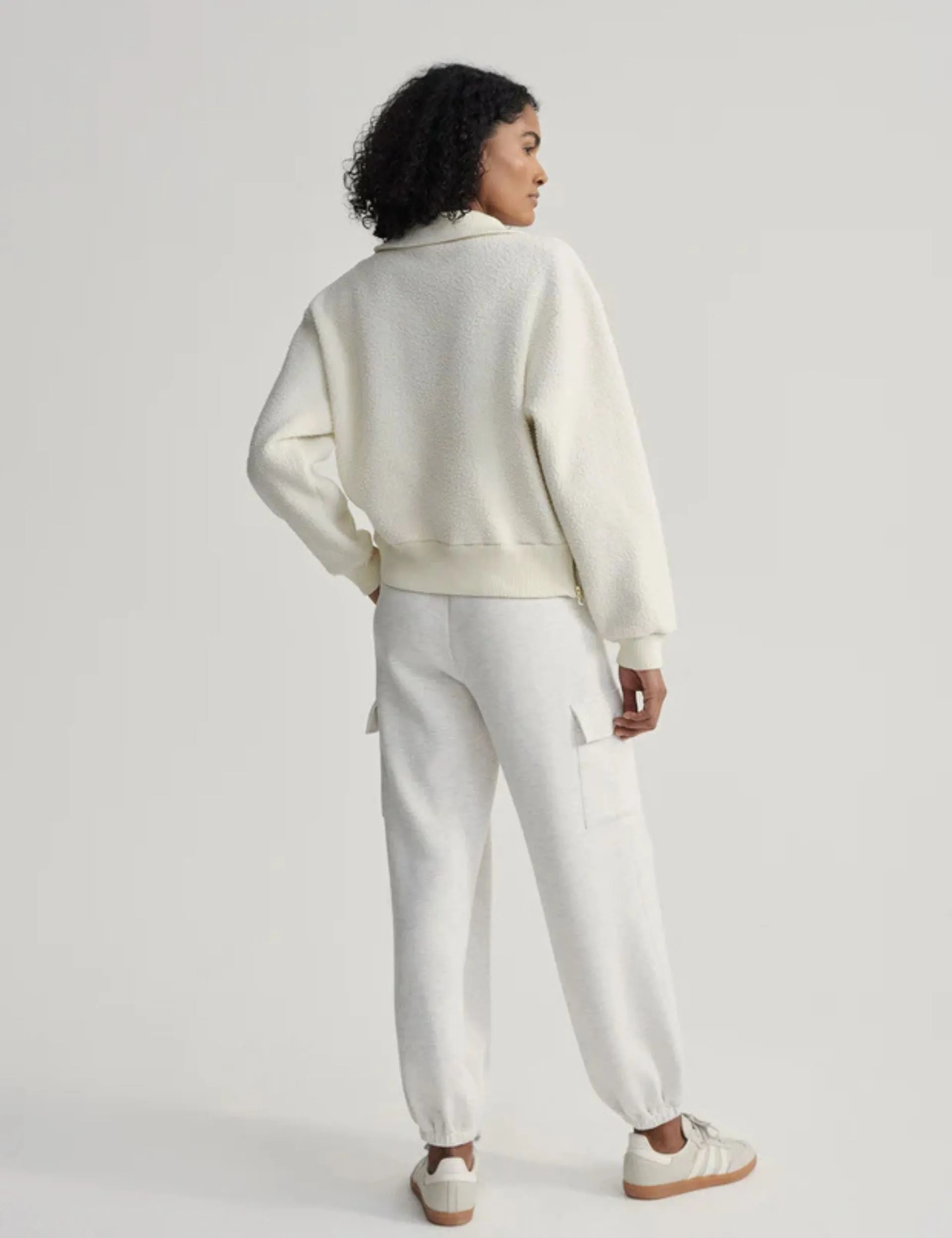 Roselle Halbzip-Fleece - Silberreiher