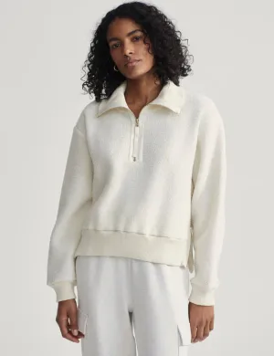 Roselle Halbzip-Fleece - Silberreiher