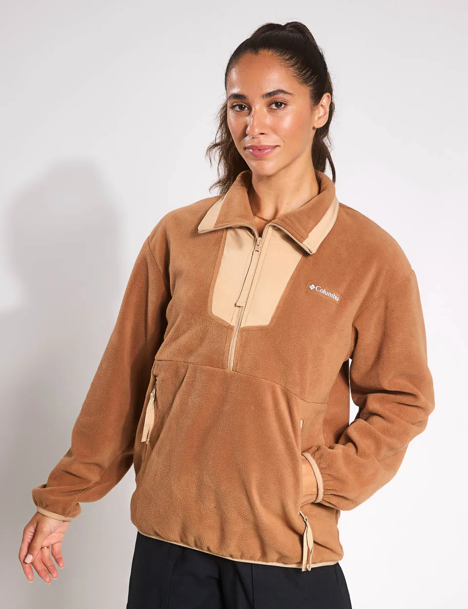 Sequoia Grove 1/2-Zip-Fleece - Kamelbraun