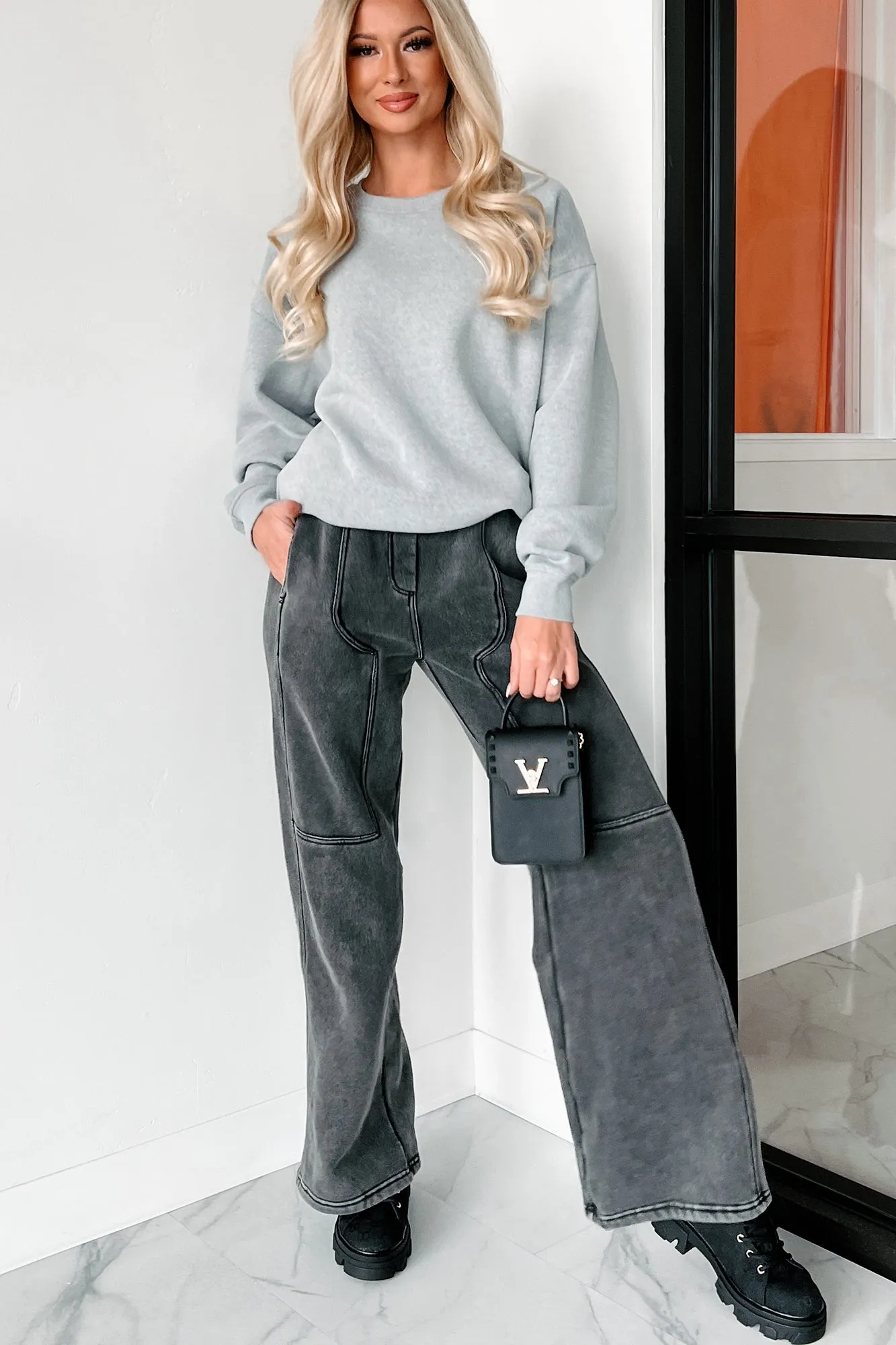 Einfaches Dankbarkeit-Crewneck-Sweatshirt (Heather Grau)