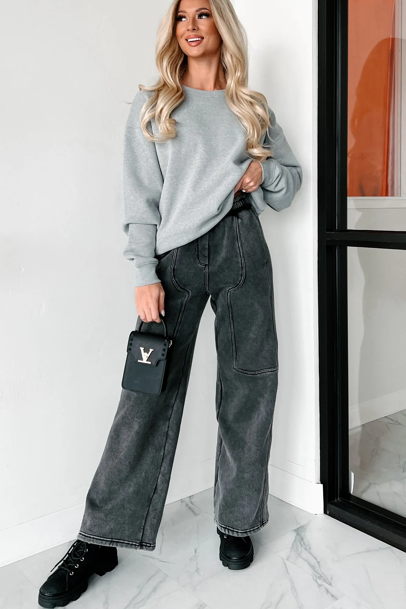 Einfaches Dankbarkeit-Crewneck-Sweatshirt (Heather Grau)