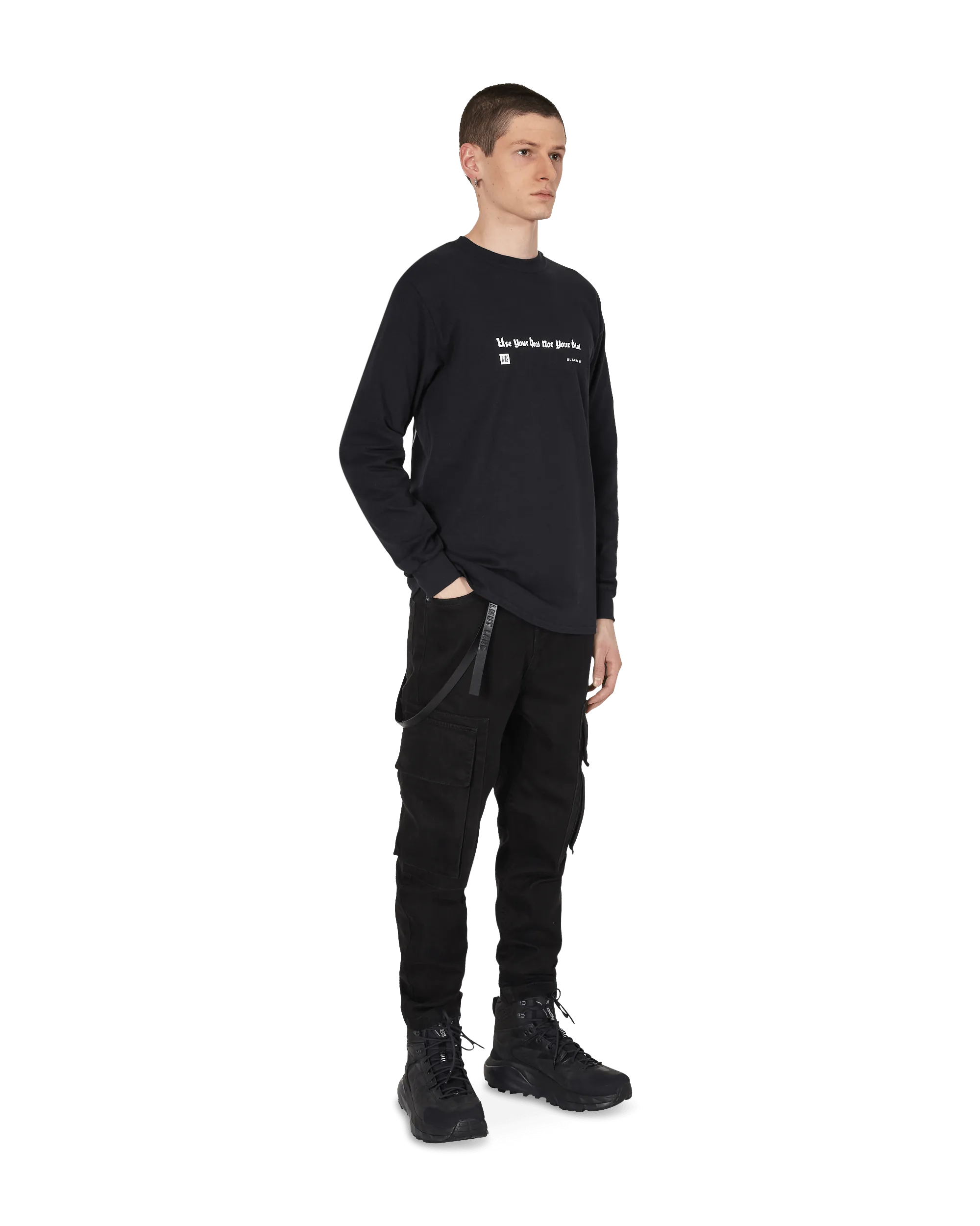 Slam Jam Gremlin Tune Langarm T-Shirt Schwarz